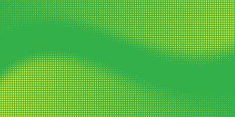 Dots halftone green color pattern gradient texture with technology digital background. Dots pop art comics with nature graphic design.