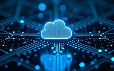 Server less technology on hybrid cloud network with modern digital infrastructure equipment Concept Server less Technology. High quality
