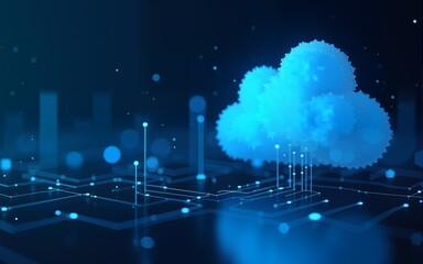Cloud computing technology concept abstract background. Vector illustration. High quality