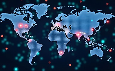 Network of global communication, digital content, social network service, streaming video. Generative AI. High quality