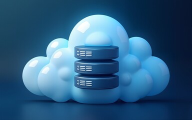 background image illustration of cloud data storage. High quality
