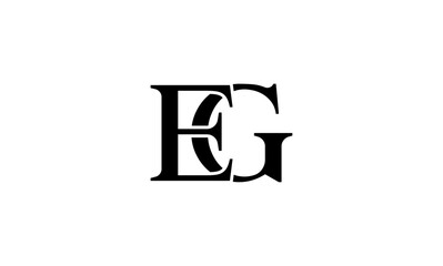 EG Initial letters logo or EG Monogram