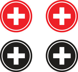 Set of First Aid & Medical Symbols – Health Icons, Emergency, Care