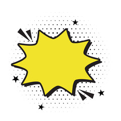 halftone style blank speech bubbles retro comic background