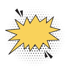 halftone style blank speech bubbles retro comic background