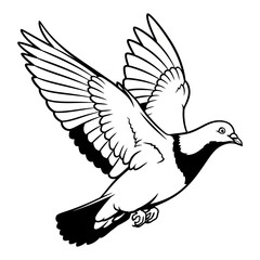 Obraz premium pigeon hunting illustration logo vector image t shirt