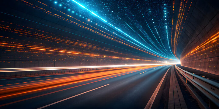 Abstract digital technology background blue light