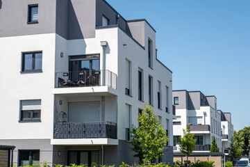Modern multifamily residential buildings seen in Germany