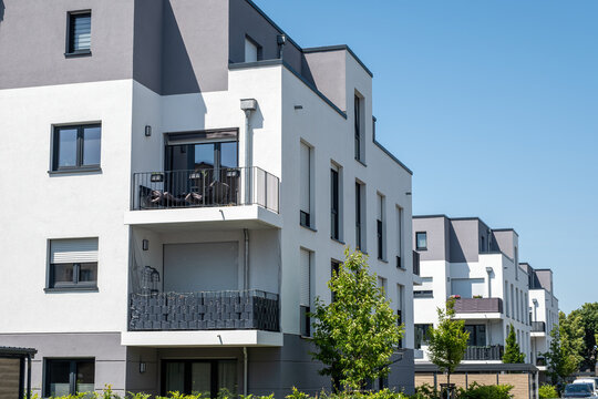 Modern multifamily residential buildings seen in Germany