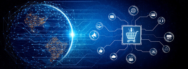 Omni-channel marketing and online shopping strategies, cross-platform customer experience, brand unification, and integrated marketing communication across digital channels. Spline