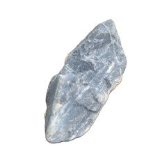 White gray garden rock isolated on white background, die cut