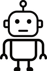 Naklejka premium Cute AI Robot Chatbot Icon