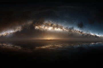 Immense cosmic vista showcasing a colorful nebula and countless stars in a deep space environment at the edge of the galaxy