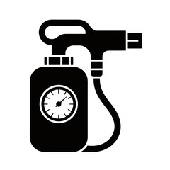 Obraz premium This is an air tank sprayer with a pressure gauge, used for painting and other industrial applications tool