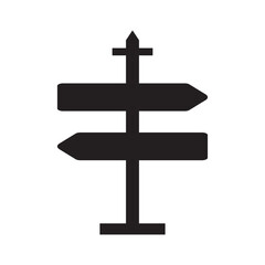 Signpost icon, vector sign, isolated on white. Guidepost symbol, logo illustration. Editable fill. Pixel perfect vector graphics 
