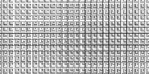 Minimal overlap vector black and gray mosaic gradient Pattern grid metal lines fabric square background. seamless fabric geomatics overlapping create retro line pattern design.	