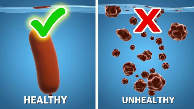 A comparative illustration, one side showing a healthy object and other a collection of unhealthy objects