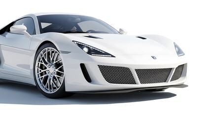 Front view of a generic and brandless moder car