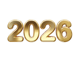 New year text effect 2026 element Rendering