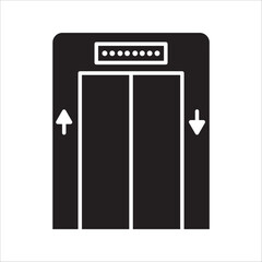 elevator icon , lift line symbol vector illustration on white background