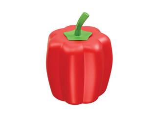 Capsicum icon 3d rendering illustration
