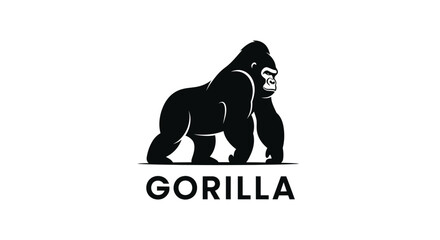 Powerful gorilla logo for sport or business team