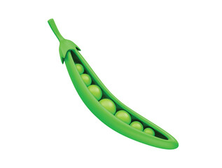 Ripe pod icon 3d rendering illustration