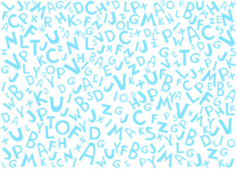 ABC seamless pattern. Cute alphabet. Playful font print for textile, home decor, kids room wall art. Design for wrapping, post cards, t-shirt print, blog cover. Vector