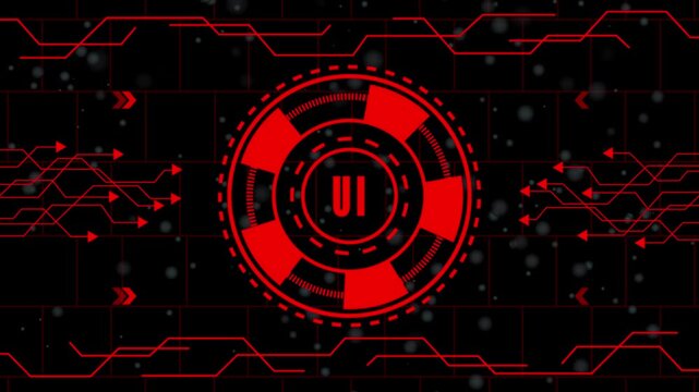 futuristic user interface design and interactive ux animation, digital software ui and system control dashboard hud, high-tech graphical user interface (gui) and data visualizatio..
