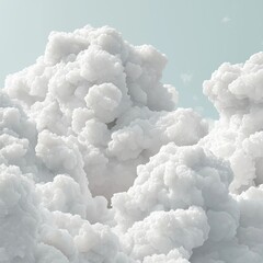 Soft White Clouds Against a Light Blue Sky Creating a Serene and Tranquil Atmosphere for Nature Lovers and Dreamers