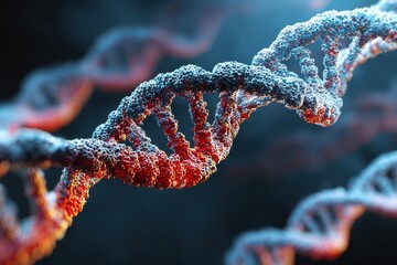 Understanding the intricate structure of DNA strands, showcasing the complexities of genetics and biotechnology in medical research