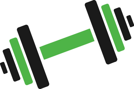 Simple Dumbbell Vector Graphic for Fitness Gym and Healthy Lifestyle Promotion Training with Weights and Exercise Equipment Graphic Illustration