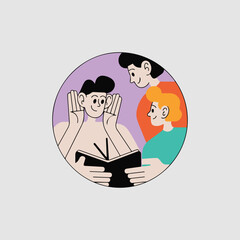 vector illustration of a couple