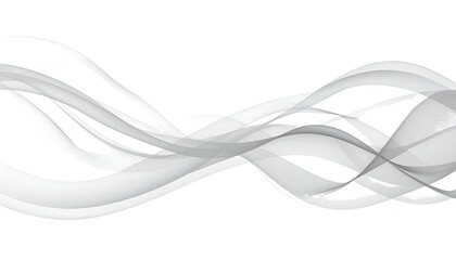 Flowing white ribbon strands against a solid black backdrop