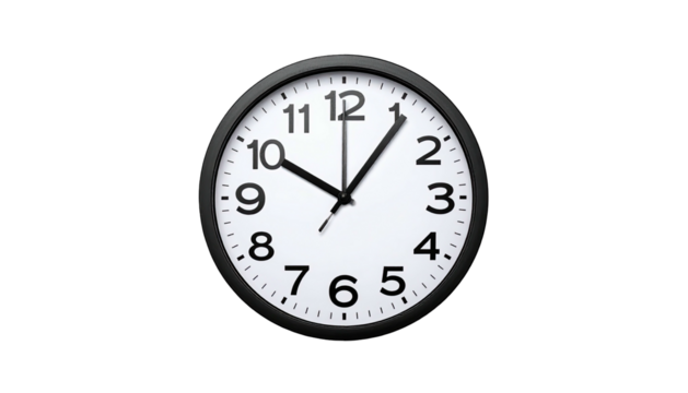 Round clock face showing 1003 with dark frame, on black