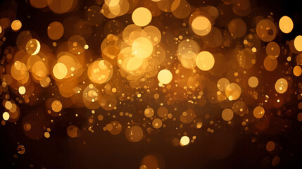 Amber Bokeh Background Golden Brown Defocused Lights - Warm Elegant Holiday Celebration Design