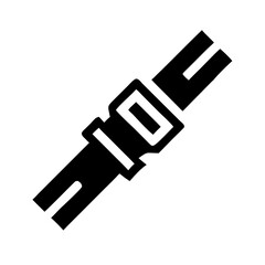 Seat belt buckle icon isolated on transparent background