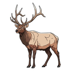 Naklejka premium elk hunting illustration logo vector image t shirt