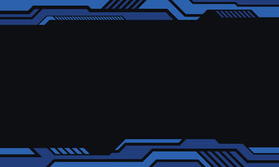 Futuristic technology blue border background