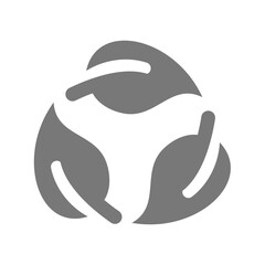 Leaf recycle cycle vector icon. Leaves recycling circle symbol.