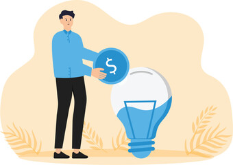 Businessmen invest in innovation with high potential concept
