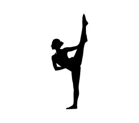 silhouette of women doing yoga, youga pose, PNG, yoga exercise, yoga practice, yoga figure, yoga cutout, yoga PNG