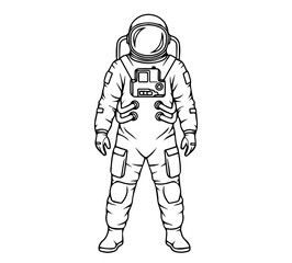 silhouette of astranout isolated on transparent background, PNG, astronaut icon, spaceman silhouette, cosmonaut, space suit