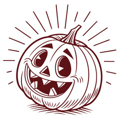 Happy jackolantern with a big smile