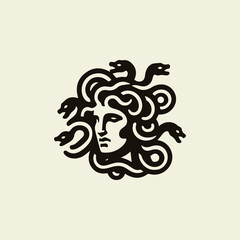 Medusa Gorgon Goddess Logo