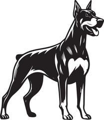 Dobermann Dog Vector 