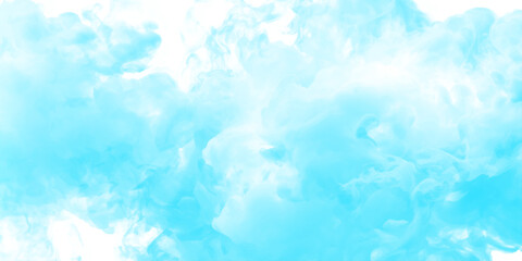 Light blue blurred grainy and cloudy sky with soft clouds, cloudy and shiny blurred grainy soft splashed bright grunge sky light blue watercolor background. 