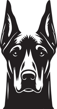 Dobermann Dog Vector 