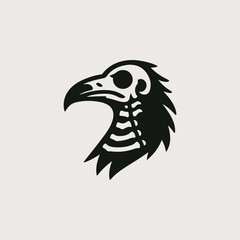 Obraz premium Skull Crow Logo