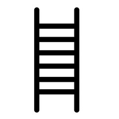 black ladder icon isolated on white background